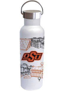 Oklahoma State Cowboys 26oz Campus Voda Stainless Steel Bottle - White