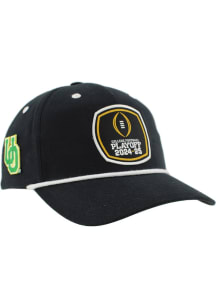 Zephyr Oregon Ducks 2024 NCAA COLLEGE FOOTBALL PLAYOFF MOMENTO ROPE Adjustable Hat - Black