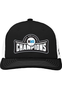 Zephyr Nebraska Cornhuskers 2024 Big Ten Volleyball Champions Trucker Adjustable Hat - Black