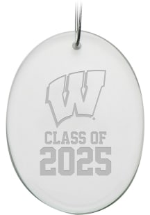 Wisconsin Badgers Class of 2025 Oval Ornament - White