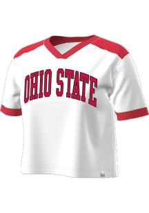 Champion Ohio State Buckeyes Womens White Jersey Short Sleeve T-Shirt