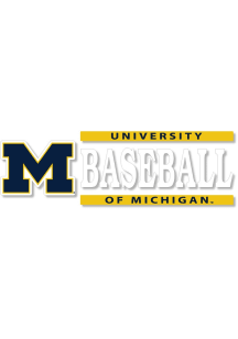 Michigan Wolverines 6x2 Baseball Auto Decal - Blue
