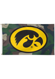 Iowa Hawkeyes Camo 3x5 Silk Screen Grommet Flag - Green