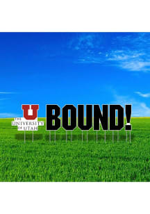 Utah Utes Large Bound Yard Sign - Black