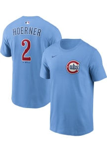 Nico Hoerner Chicago Cubs Light Blue Alternate Short Sleeve Player T Shirt