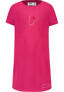 Pro Standard Philadelphia Phillies Girls Pink Classic Triple Pink Short Sleeve Dress