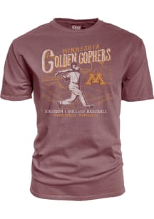 Blue 84 Minnesota Golden Gophers Maroon Big Ten Baseball Short Sleeve T Shirt