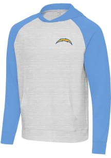 Antigua Los Angeles Chargers Mens Light Blue Urgent Long Sleeve Hoodie