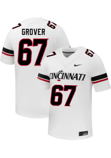 Luke Grover  Nike Cincinnati Bearcats White NIL Name And Number Football Jersey