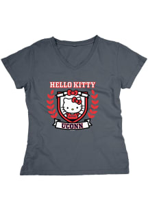 Blue 84 UConn Huskies Womens Navy Blue Hello Kitty Crestview Short Sleeve T-Shirt