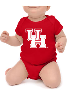 Little King Houston Cougars Baby Red Primary Short Sleeve One Piece
