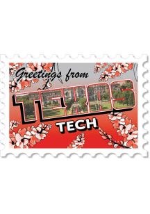 Texas Tech Red Raiders 3.5" Greetings Postcard Rugged Stickers - Red