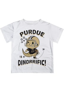 Vive La Fete Purdue Boilermakers Infant Dino-Riffic Short Sleeve T-Shirt White