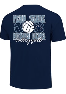Penn State Nittany Lions Girls Navy Blue Volleyball Stack Short Sleeve Tee