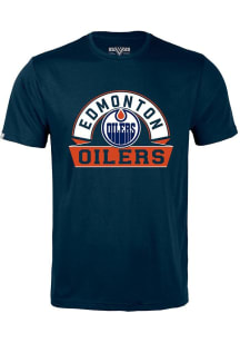 Levelwear Edmonton Oilers Navy Blue Richmond Banner Arch Short Sleeve T Shirt