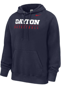 Nike Dayton Flyers Mens Navy Blue Club Fleece Basketball Long Sleeve Hoodie
