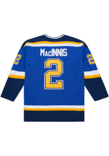 Mitchell and Ness Al MacInnis St Louis Blues Mens Blue 2002 Hockey Jersey