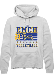 Abbey Emch Pitt Panthers Mens White NIL Striped Player Hood