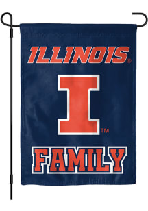 Illinois Fighting Illini Family Garden Flag - Navy Blue