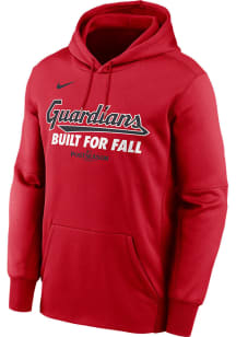 Nike Cleveland Guardians Mens Red 2025 Postseason Participant Authentic Collection Hood