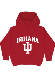 Vive La Fete Indiana Hoosiers Toddler Crimson Primary Long Sleeve Hooded Sweatshirt