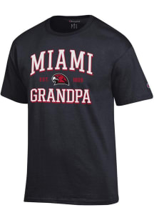 Champion Miami RedHawks Black Est. Date Grandpa Jersey Short Sleeve T Shirt