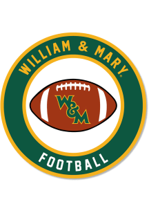 William & Mary Tribe 3 inch Circle Football Magnet