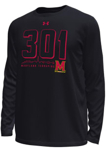 Under Armour Maryland Terrapins Black 301 Area Code Tech Stretch Long Sleeve T-Shirt