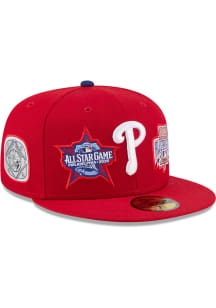 New Era Philadelphia Phillies Mens Red 2026 All Star Game 59FIFTY Fitted Hat