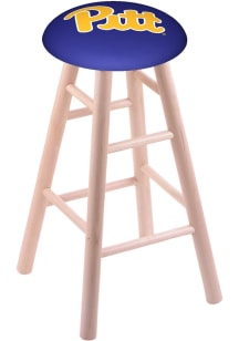 Pitt Panthers Round Cushion Maple Pub Stool - Brown