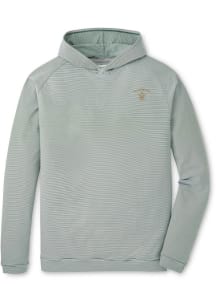 Peter Millar William & Mary Tribe Mens Green Pine Sugar Stripe Long Sleeve Hoodie