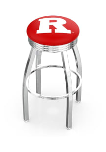 Rutgers Scarlet Knights 3 Ring Chrome Seat Pub Stool - Silver