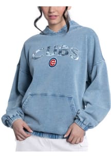 Chicago Cubs Womens Blue Post-Game Hooded Sweatshirt