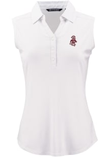 Cutter and Buck West Virginia Mountaineers Womens White Vault Forge Eco Polo Shirt
