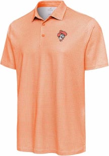 Antigua Oklahoma State Cowboys Mens Orange Breeze Short Sleeve Polo