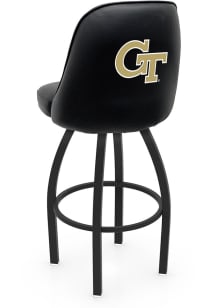 GA Tech Yellow Jackets Padded Swivel Pub Stool - Black
