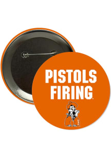 Oklahoma State Cowboys 3" Pistols Firing Button - Orange