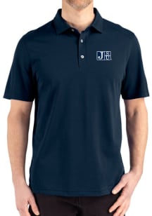 Cutter and Buck Jackson State Tigers Navy Blue Advantage Refresh Pique Big and Tall Polo