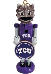 TCU Horned Frogs Mascot Nutcracker Ornament - Purple