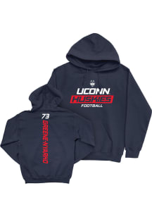 Raphael Greene-Nyarko Campus Ink UConn Huskies Youth NIL Rush Long Sleeve Player Hoodie Navy Blue
