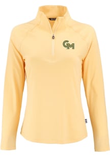 Cutter and Buck George Mason University Womens Yellow Coastline Qtr Zip
