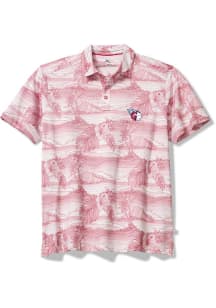 Tommy Bahama Cleveland Guardians Mens Red Corsica Coast Short Sleeve Fashion Polo
