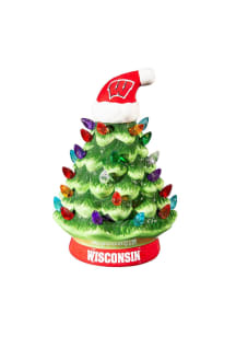 Wisconsin Badgers Ceramic Tree Decor