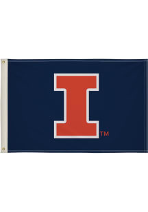 Illinois Fighting Illini 2' x 3' Silk Screen Grommet Flag - Navy Blue