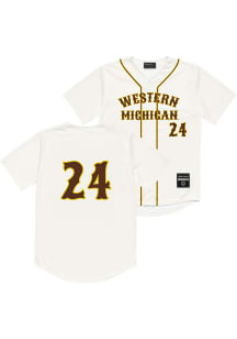 Chris York  Western Michigan Broncos Mens White NIL Baseball Jersey