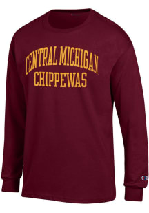 Champion Central Michigan Chippewas Maroon Jersey Long Sleeve T Shirt