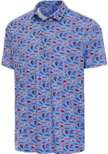 Antigua Philadelphia Phillies Mens Light Blue Cooperstown Short Sleeve Polo