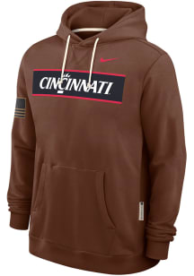 Nike Cincinnati Bearcats Mens Brown Military Appreciation DriFit Long Sleeve Hoodie