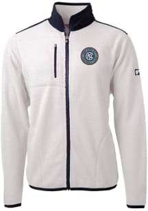 Cutter and Buck New York City FC Mens White Cascade Sherpa Light Weight Jacket