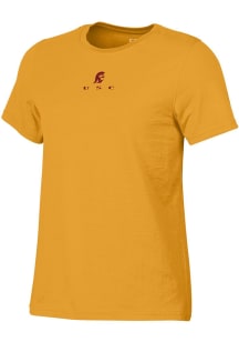 Under Armour USC Trojans Womens Gold Printed Short Sleeve T-Shirt